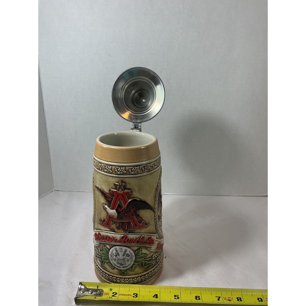 Budweiser A Series Ceramarte Lidded Beer Stein Limited Edition 17th Century Brew - Picture 13 of 16